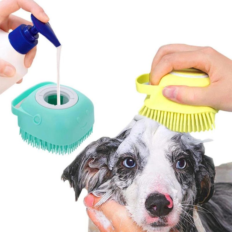 Cepillo Dispensador de Champú para Mascotas